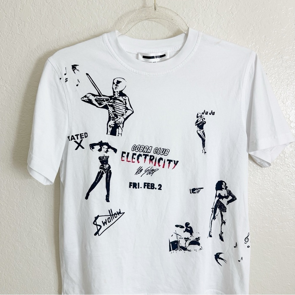 Alexander McQueen MCQ Cobra Club white T-shirt size M - Picture 4 of 8
